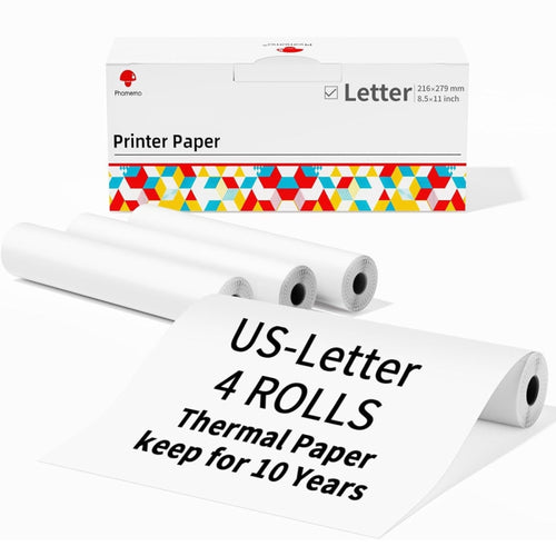 Phomemo 4rolls /Box Letter Writing Quick-Drying Thermal Paper 10-Year Long-Lasting For M832 / M833 / M834 / M835 Printer - HoMEdemic™ 