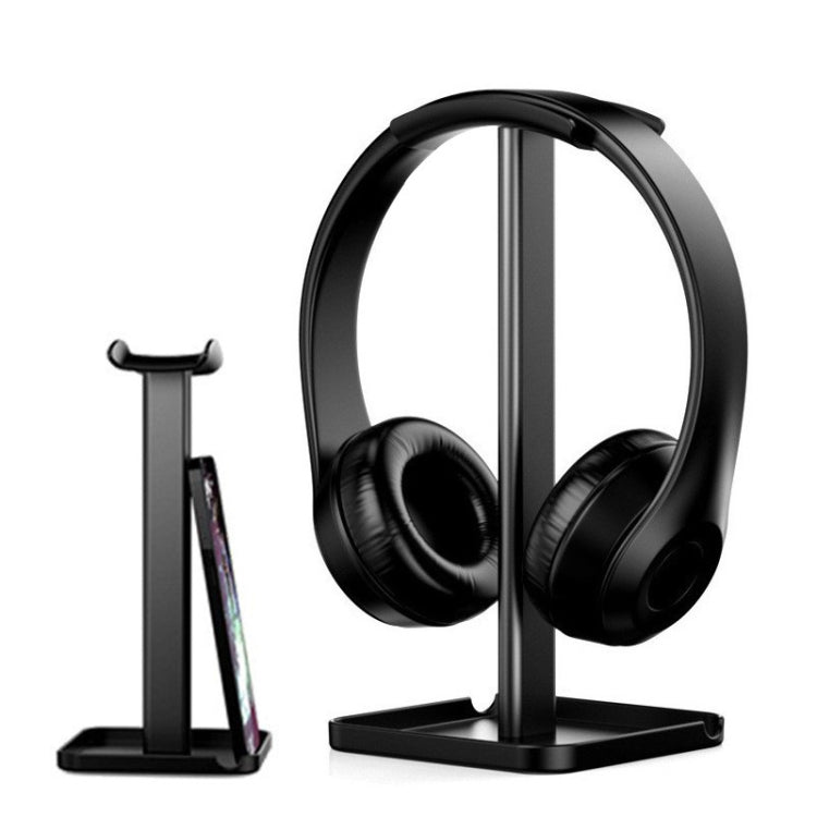 Desktop Headphone Holder Cell Phone Tablet Stand(Black) - HoMEdemic™ 