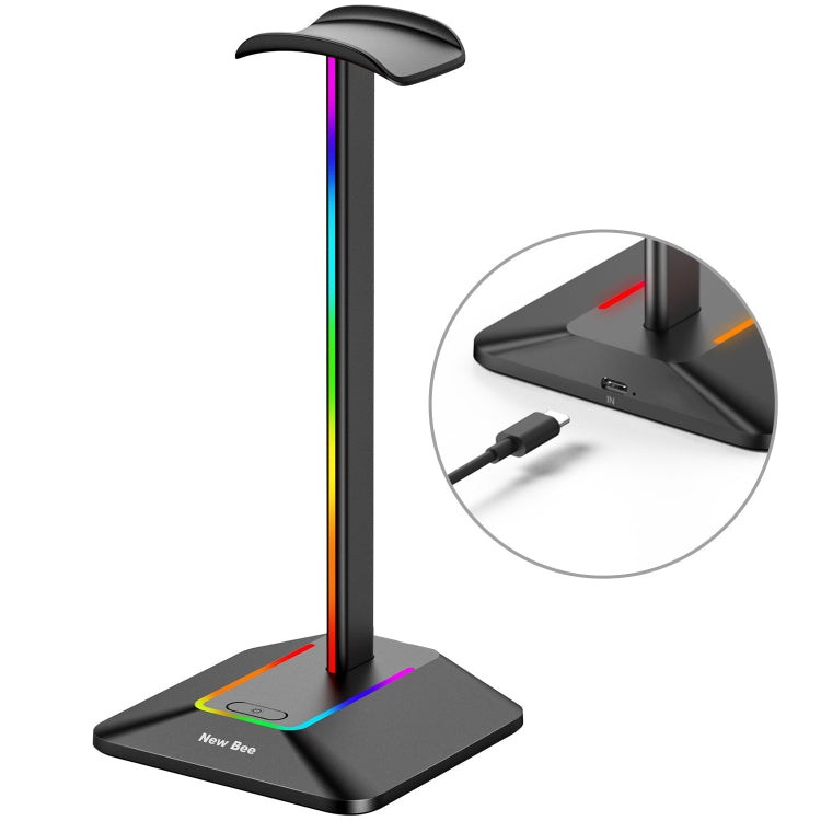 New Bee Dual Output Colorful Headset Display Rack HUB Expansion Headphone Holder, Color: Z9 Without Extended Interface Black - HoMEdemic™ 