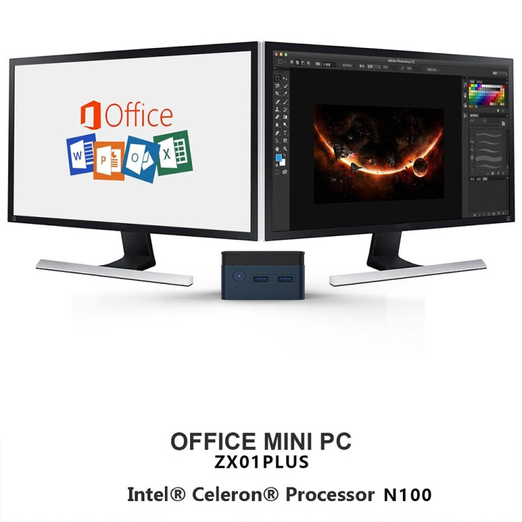 N100/DDR5 12th AlderLake-N100 Dual 4K60Hz Office And Home Mini PC, Spec: 12G+0 /EU Plug - HoMEdemic™ 