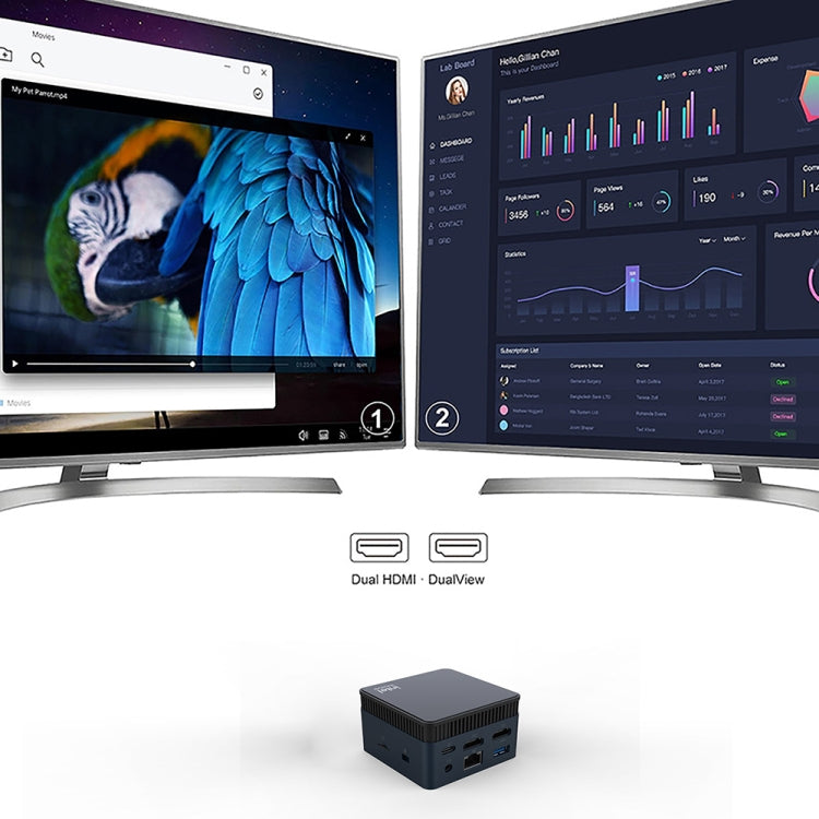 N100/DDR5 12th AlderLake-N100 Dual 4K60Hz Office And Home Mini PC, Spec: 12G+0 /US Plug - HoMEdemic™ 