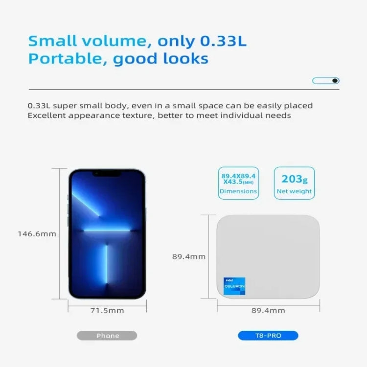 T8Plus Alder Lake-N100 4K Dual Band WIFI Bluetooth Office Game Portable Mini PC, Spec: 8G 512G UK Plug - HoMEdemic™ 