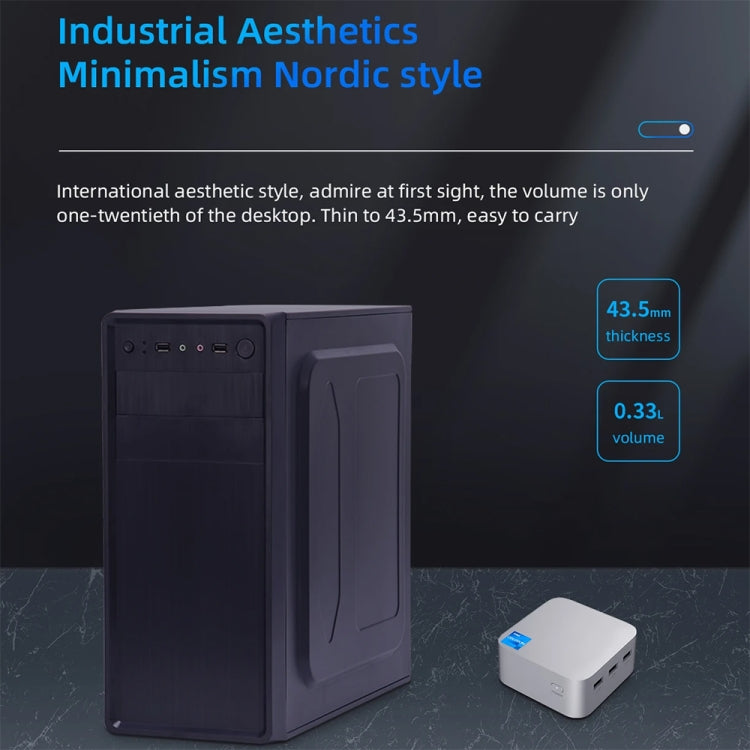T8Plus Alder Lake-N100 4K Dual Band WIFI Bluetooth Office Game Portable Mini PC, Spec: 8G 512G EU Plug - HoMEdemic™ 