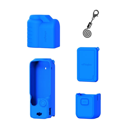 For DJI Osmo Pocket 3 AMagisn Silicone Protection Case Movement Camera Accessories, Style: 5 In 1 Blue - HoMEdemic™ 