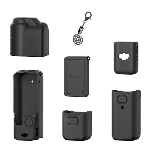 For DJI Osmo Pocket 3 AMagisn Silicone Protection Case Movement Camera Accessories, Style: 7 In 1 Black - HoMEdemic™ 