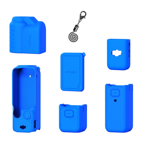 For DJI Osmo Pocket 3 AMagisn Silicone Protection Case Movement Camera Accessories, Style: 7 In 1 Blue - HoMEdemic™ 