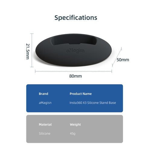 For Insta360 X3 aMagisn Desktop Silicone Base(Black) - HoMEdemic™ 