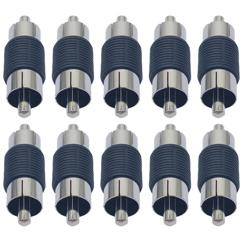 10pcs RCA Lotus Head Straight-through Male Monitoring Audio Adapter AV Butt Joint(Male to Male) - HoMEdemic™ 