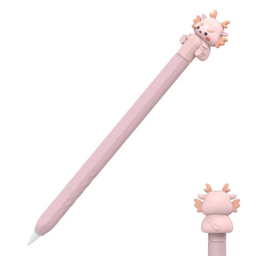 For Apple Pencil 2 AhaStyle Cartoon Dragon Pen Case Capacitive Stylus Silicone Cover(Pink) - HoMEdemic™ 