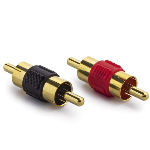 10pcs Gold-plated RCA Lotus Male to-Male  AV Audio Adapter(Red) - HoMEdemic™ 