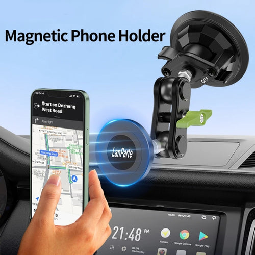 Lanparte Magnetic Car Phone Holder Adjustable Suction Cup Navigation Stand RBA-M01NLB - HoMEdemic™ 