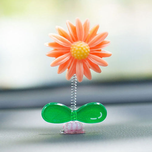 Cute Small Daisy Car Ornament Car Dashboard Shaking Decoration(Orange) - HoMEdemic™ 