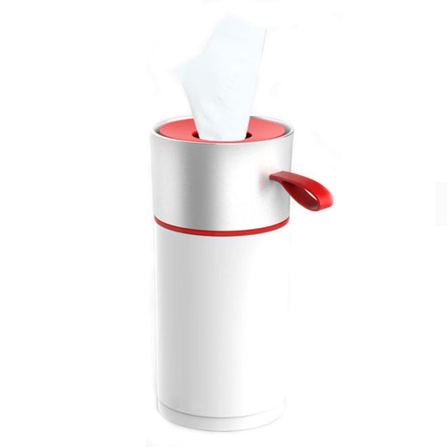 BEN.JACK Cylindrical Car Water Cup Holder Tissue Box(White Red) - HoMEdemic™ 