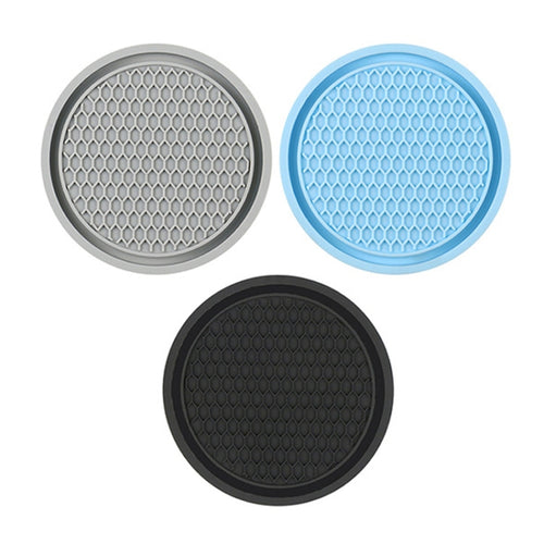 3pcs 7cm Car Diamond-free Water Coaster Interior Anti-slip Mat(Gray) - HoMEdemic™ 