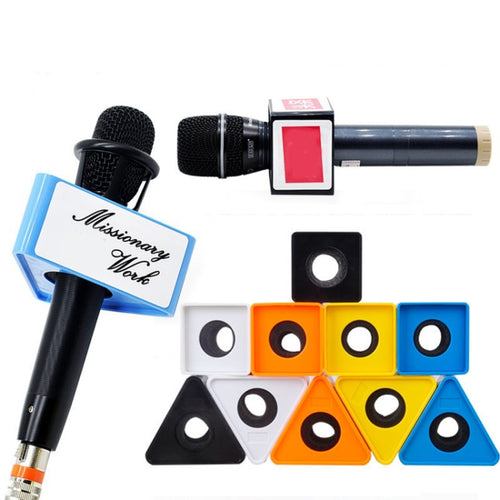 Interview Microphone Logo Flag Station, Spec: Square Orange - HoMEdemic™ 