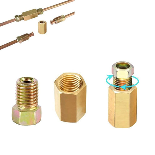 Replacement Brass Brake Line Accessories, Size: 3/8-24 Thread 3/16 Tube - HoMEdemic™ 