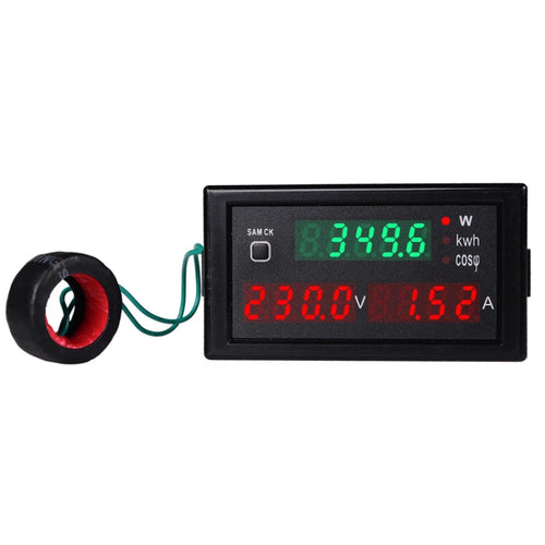 SINOTIMER SPM001 AC LED Digital Voltmeter Frequency Factors Meter Power Monitor, Specification: AC80-300V 100A - HoMEdemic™ 