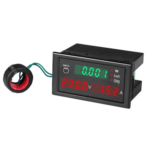 SINOTIMER SPM001 AC LED Digital Voltmeter Frequency Factors Meter Power Monitor, Specification: AC80-300V 100A - HoMEdemic™ 