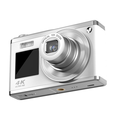 4K HD Optical Zoom Digital Camera 60MP Dual Screen Selfie Camera, No Memory(White) - HoMEdemic™ 