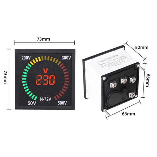 SINOTIMER N-72V AC Voltage Signal Indicator Square Turntable LED Digital Display Voltmeter - HoMEdemic™ 