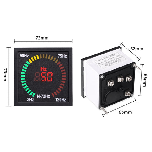 SINOTIMER N-72HZ AC Frequency Signal Indicator Square Turntable LED Digital Frequency Meter - HoMEdemic™ 