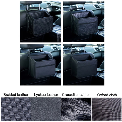 Car Hanging Garbage Bag Multifunctional Folding Storage Box, Model: H613 Litchi Pattern - HoMEdemic™ 