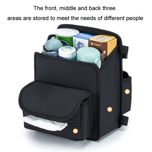 Car Seat Storage Mesh Pocket Hanging Storage Bag Tissue Box, Color: H9160 Black - HoMEdemic™ 