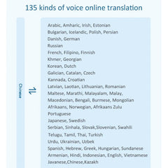 Hishell P40 Smart Translator 135 Languages Voice Intelligent Online Translation Machine Offline Multilanguage Speech Translate(Black) - HoMEdemic™ 