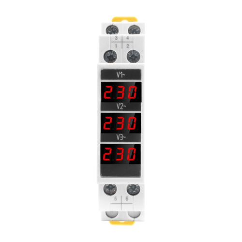 SINOTIMER SDM010 Modular Rail Type AC Three-Phase Digital Voltmeter Electronic Instrumentation - HoMEdemic™ 