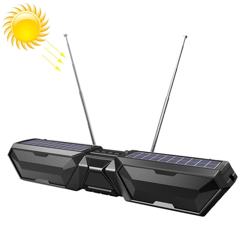 DV-880 Dual Solar Wireless Bluetooth Speaker Outdoor Long Radio(Black) - HoMEdemic™ 