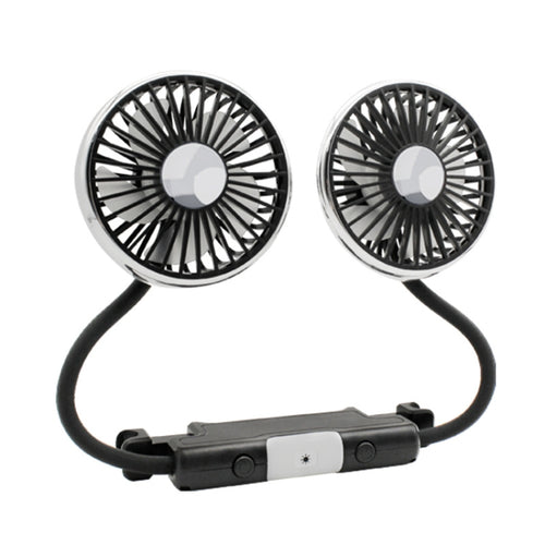 Car Double-head Hose Seat Fan with Light(Black) - HoMEdemic™ 