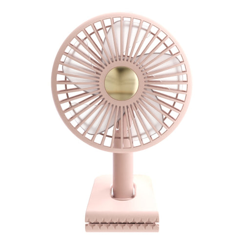 Car Clip-On Rechargeable Electric Oscillating Head Fan With Light(Pink) - HoMEdemic™ 