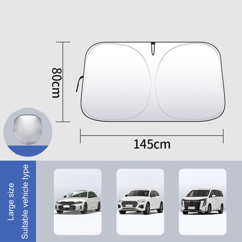 Car Front Windshield Heat Insulation Sun Protection Visor, Specification: Front Block 145x80cm - HoMEdemic™ 