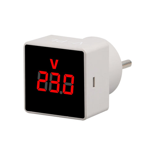 SINOTIMER V-PL Square Insert Type Household Digital AC Voltmeter EU Plug - HoMEdemic™ 