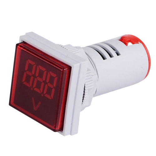 SINOTIMER ST17V AC Voltage Signal Indicator 22mm Square LED Digital Display Voltage Head AC 60-500V(01 Red) - HoMEdemic™ 