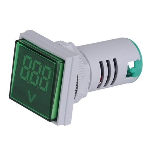 SINOTIMER ST17V AC Voltage Signal Indicator 22mm Square LED Digital Display Voltage Head AC 60-500V(04 Green) - HoMEdemic™ 