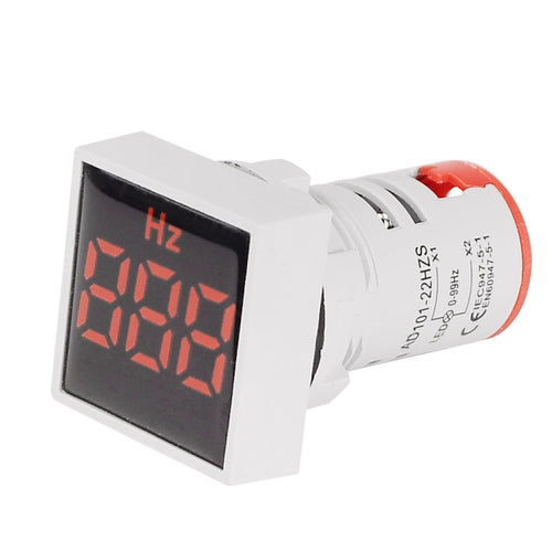 SINOTIMER ST17HZ 22mm Square LED Digital Display 50-75Hz AC Frequency Signal Indicator(01 Red) - HoMEdemic™ 