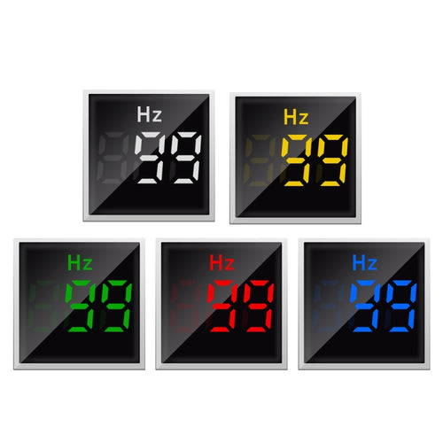 SINOTIMER ST17HZ 22mm Square LED Digital Display 50-75Hz AC Frequency Signal Indicator(03 Blue) - HoMEdemic™ 