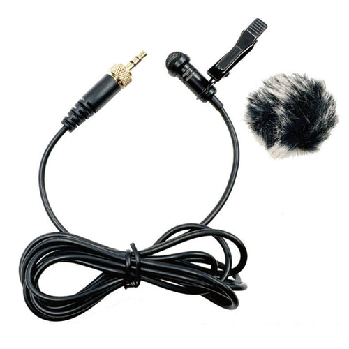 3.5mm Straight Internal Thread Plug Wireless Transmitting Lavalier Microphone, Length: 1.5m(Rabbit Fur Windproof Cover) - HoMEdemic™ 