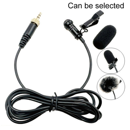 3.5mm Straight Internal Thread Plug Wireless Transmitting Lavalier Microphone, Length: 1.5m(Sponge Cover) - HoMEdemic™ 