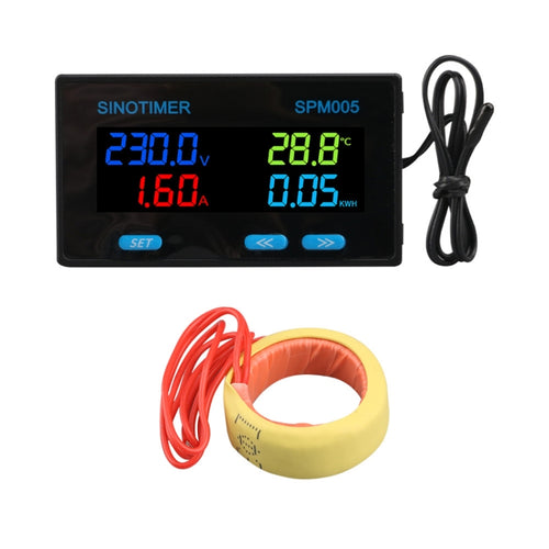 SINOTIMER SPM005 AC Digital Display Voltage Current Power Electricity Multifunctional Monitoring Meter, Specification: 200A - HoMEdemic™ 