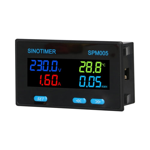 SINOTIMER SPM005 AC Digital Display Voltage Current Power Electricity Multifunctional Monitoring Meter, Specification: 20A - HoMEdemic™ 