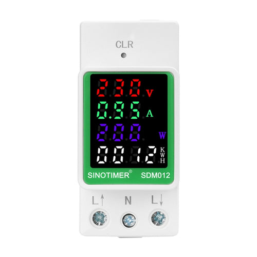 SINOTIMER DIN Rail AC Digital Display Current Voltage Power Electricity Multi-Function Tester, Model: SDM012-2 - HoMEdemic™ 