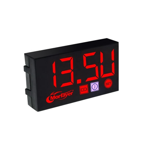 Compact LED Digital Display Time Voltmeter, Specification: 3 in 1 Red - HoMEdemic™ 