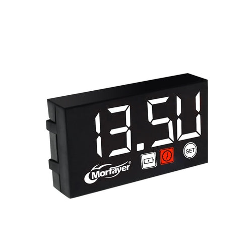 Compact LED Digital Display Time Voltmeter, Specification: 3 in 1 White - HoMEdemic™ 