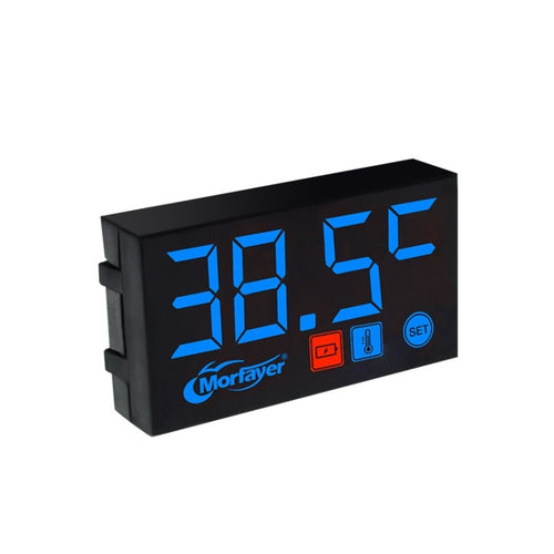 Compact LED Digital Display Time Voltmeter, Specification: 2 in 1 Temperature Blue - HoMEdemic™ 