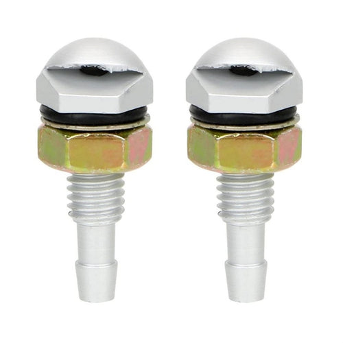 2pcs /Set Automotive Glass Washer Sprayer Aluminum Cap Nozzle(White) - HoMEdemic™ 