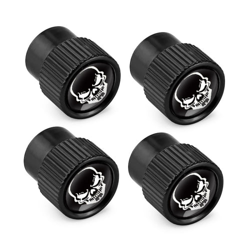 4pcs /Set Skeleton Car Tire Universal Aluminum Valve Cap(Black) - HoMEdemic™ 