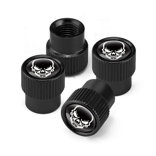 4pcs /Set Skeleton Car Tire Universal Aluminum Valve Cap(Black) - HoMEdemic™ 