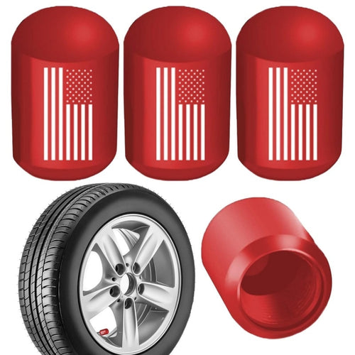 4pcs /Set Car Tire Capsule Aluminum Alloy Screw Dustproof Valves(Red) - HoMEdemic™ 